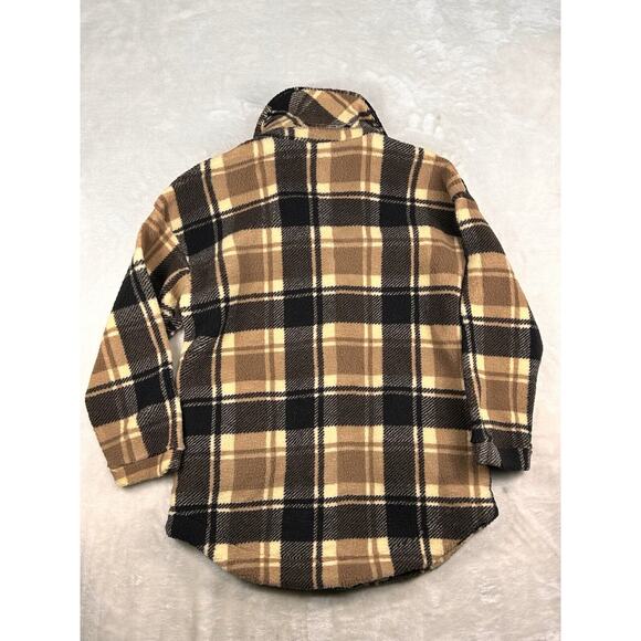 Love Tree Coat Womens Jacket Sz M Casual Plaid Button Up Pockets Teddy Bear - Picture 2 of 6